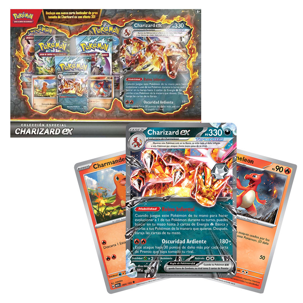 Cartas pokemon charizard ex para coleccionistas con edición especial de The Pokemon Company en juegos de mesa Cartas pokemon charizard ex para coleccionistas con edición especial de The Pokemon Company en juegos de mesa